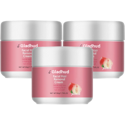 Gladhud™ Ansiktshårborttagningskräm | Säg adjö till skugga och stubb – Synligt slät hud på bara 5 minuter!