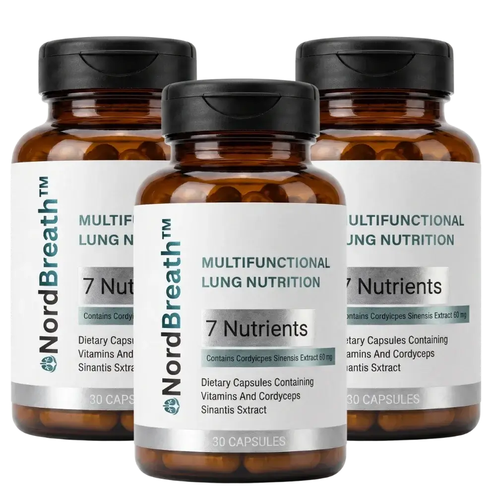 NordBreath™ Kosttillskott för lungorna | Rensa upp till 93 % av skadliga ämnen från dina lungor naturligt på 5 dagar!
