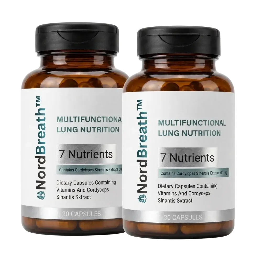 NordBreath™ Kosttillskott för lungorna | Ta bort upp till 93 % av skadliga ämnen från dina lungor naturligt på 5 dagar!