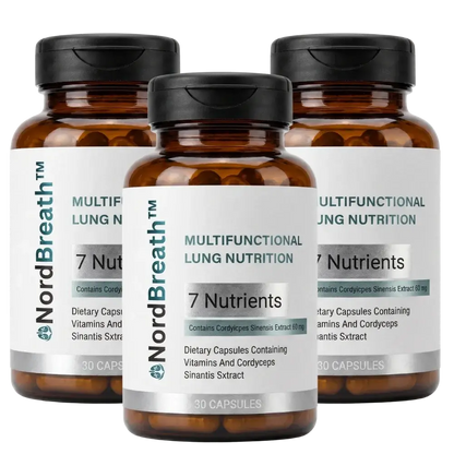 NordBreath™ Kosttillskott för lungorna | Ta bort upp till 93 % av skadliga ämnen från dina lungor naturligt på 5 dagar!
